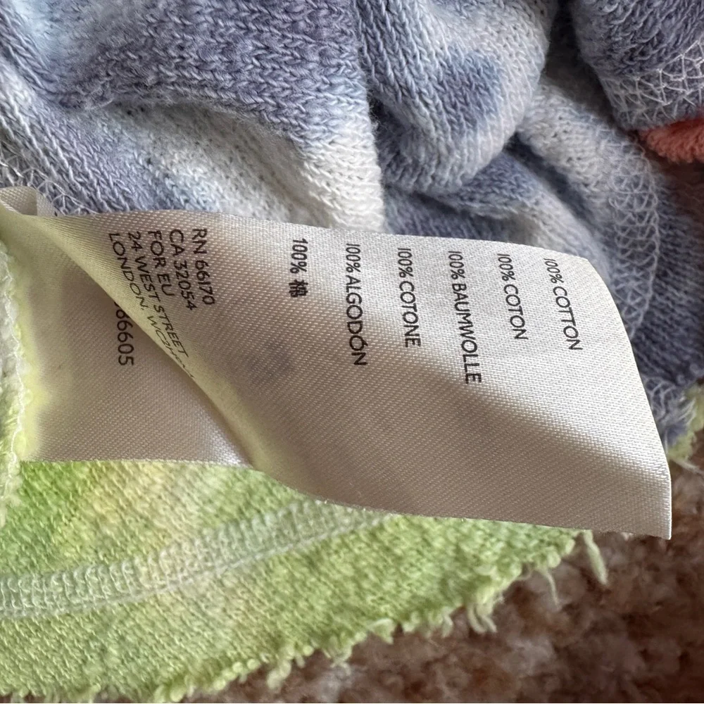 We The Free Womens Terry Cloth Size Extra Small Crop Tye Dye Shirt - Picture 4 of 5